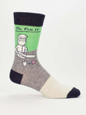 Blue Q Socks: Mr. Fix It Men's Socks