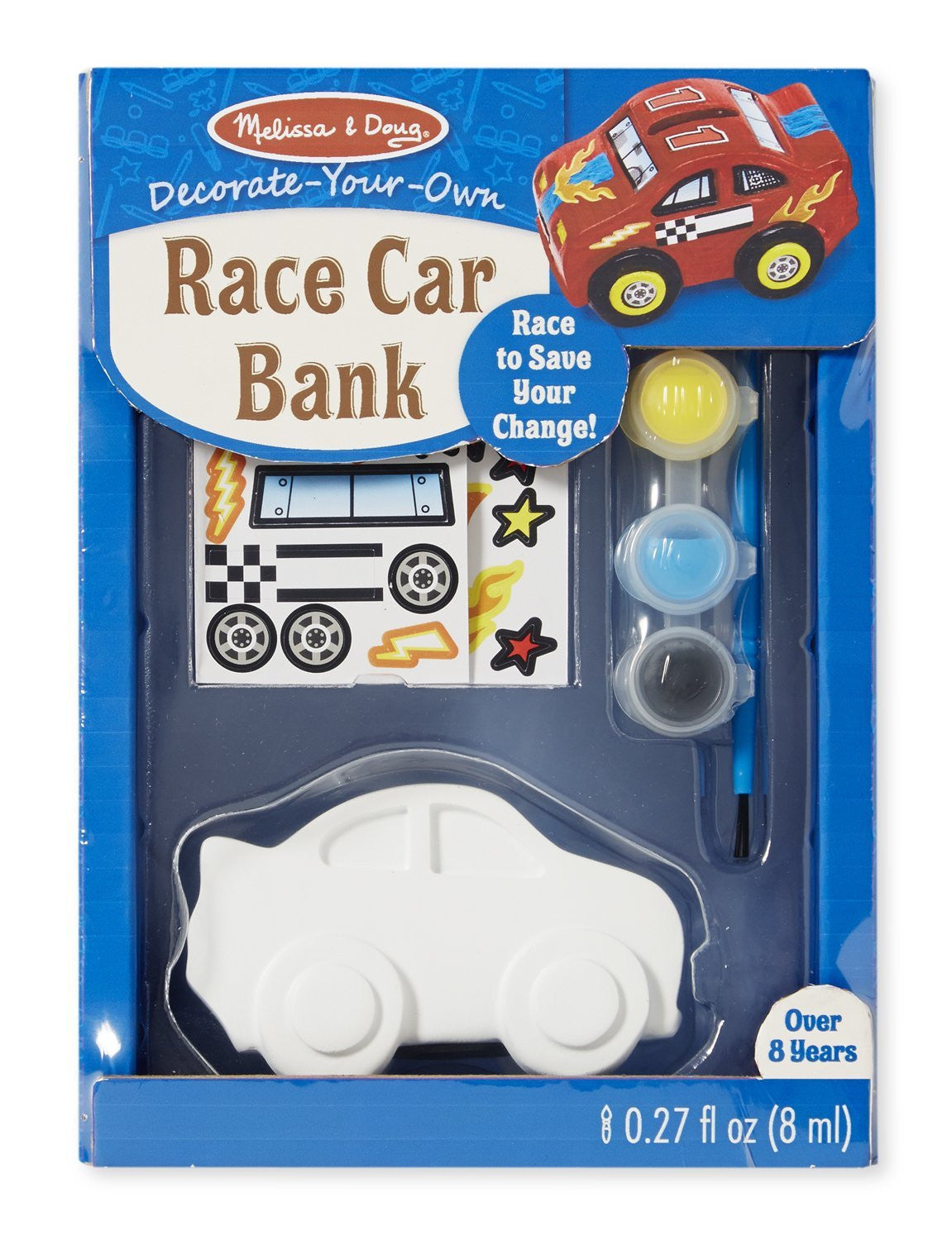 Melissa Doug Decorate Your Own Kit Race Car Bank