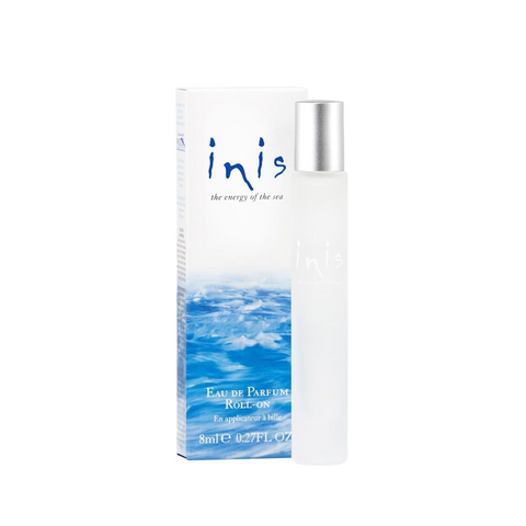Inis perfume bottle with packaging on a white background