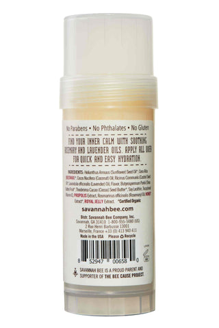Bottle of skincare product with label on a white background