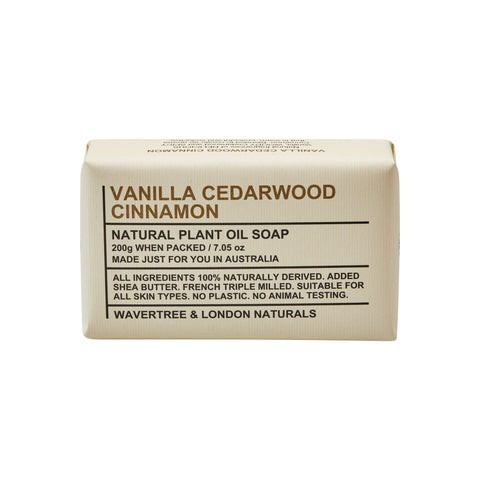 Wavetree & London Vanilla, Cedarwood and Cinnamon Soap Bar