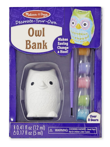 Melissa & Doug Decorate-Your-Own Kit: Owl Bank
