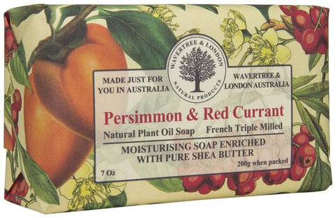 Wavertree & London Australia Moisturizing Soap: Persimmon & Red Currant